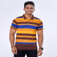 Multi-Color Cotton Stripes Polo Shirt PS-6
